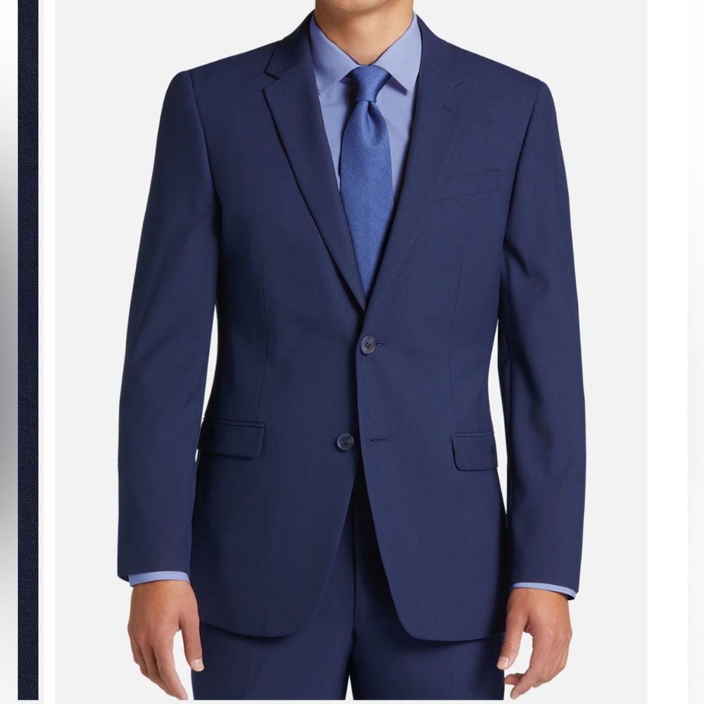 Egara Men’s Suit Slim Fit Navy Blue NEVER WORN